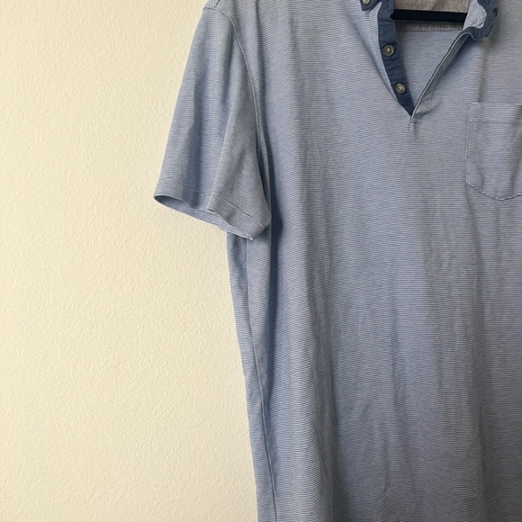 Blue Striped Calvin Klein Polo - Picture 4 of 6